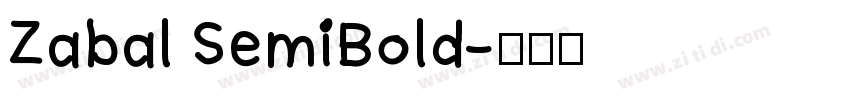 Zabal SemiBold字体转换